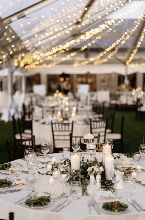 Clear Tent with Twinkle Lights